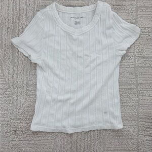 American Eagle Outfitters Textured White Tee